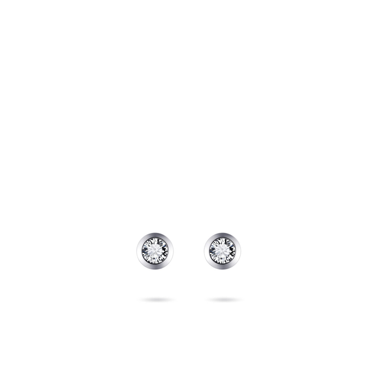 Gisser Oorbellen 14K Witgoud Zirkonia Wit – VWE003/3