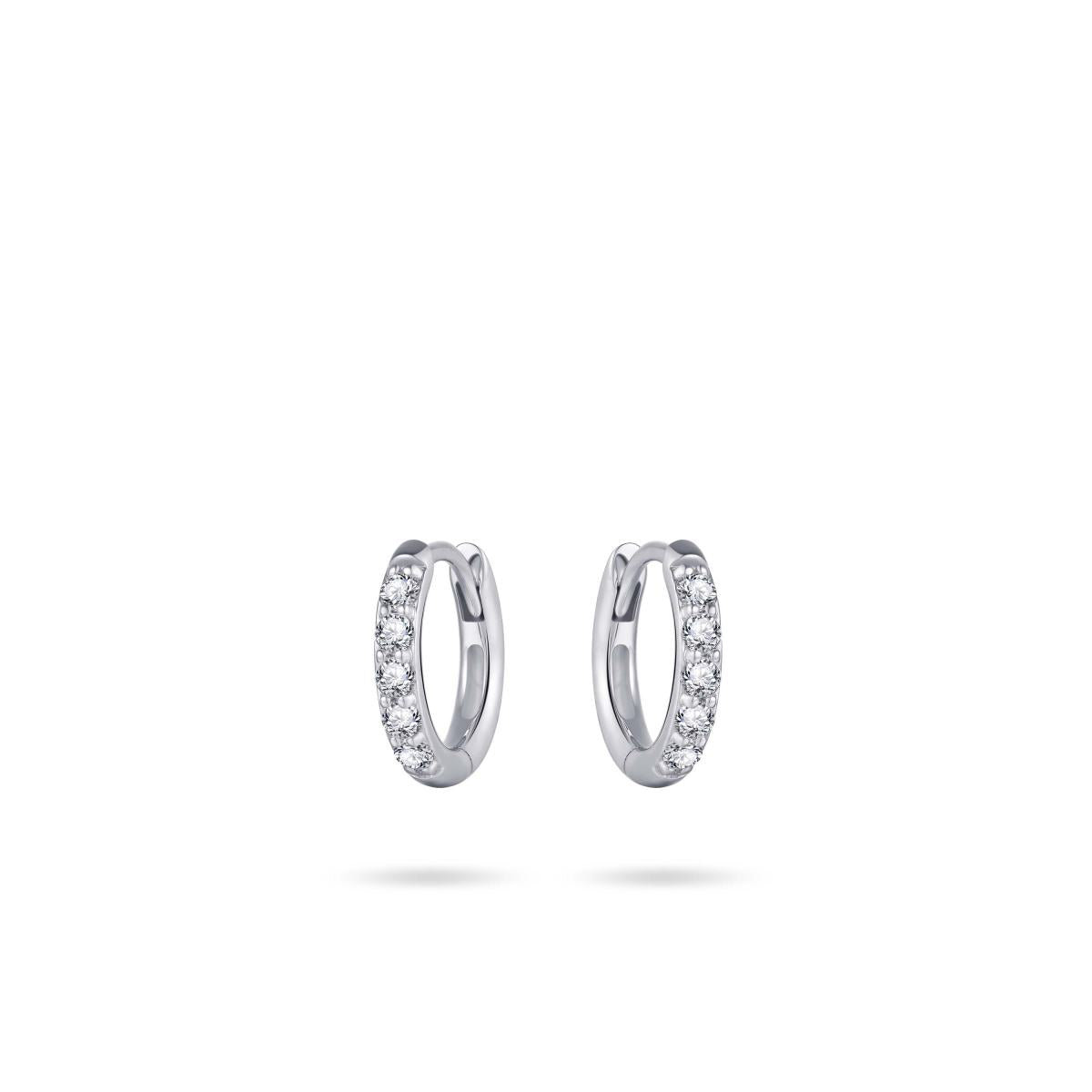 Gisser Oorbellen 14K Witgoud Zirkonia Wit – VWKCK2/12