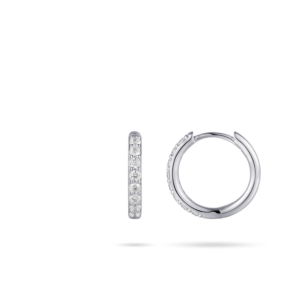 Gisser Oorbellen 14K Witgoud Zirkonia Wit – VWKCK2/15 – foto 3