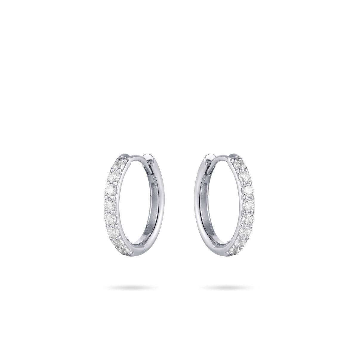 Gisser Oorbellen 14K Witgoud Zirkonia Wit – VWKCK2/15