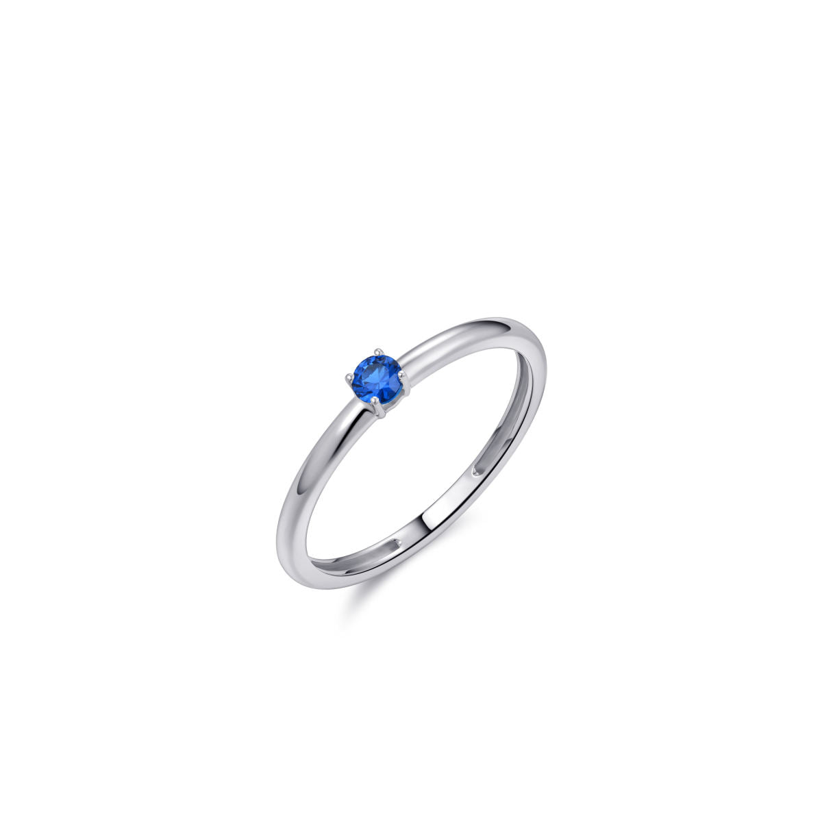 Gisser Ring 14K Witgoud Zirkonia Blauw – VWR013B