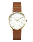 Rosefield horloge WWCG-W86 The West Village Blush Cognac Gold  - PansiteNederland.nl
