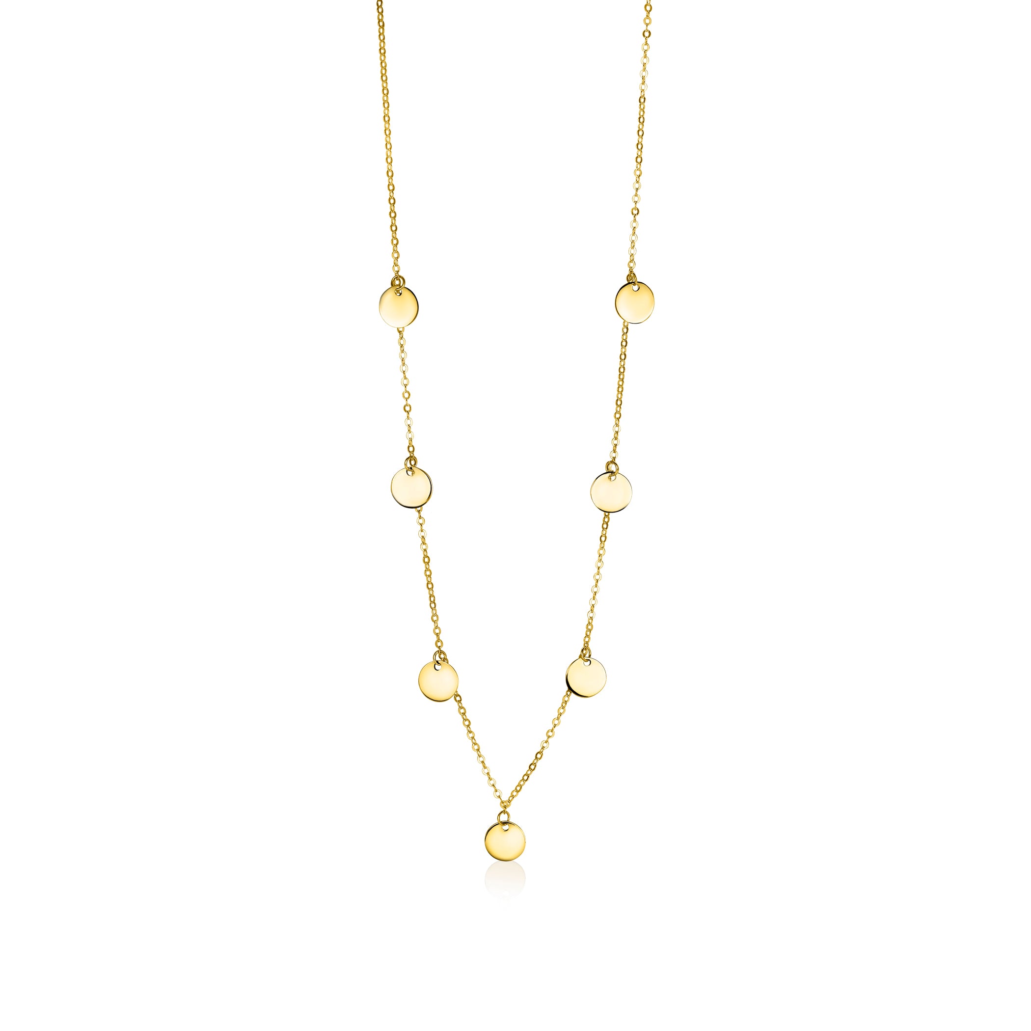 ZINZI 14K Gouden Ketting ZGC167 43-45 cm zilver