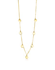ZINZI Gold 14 karaat gouden collier met 7 rondjes 45cm ZGC167