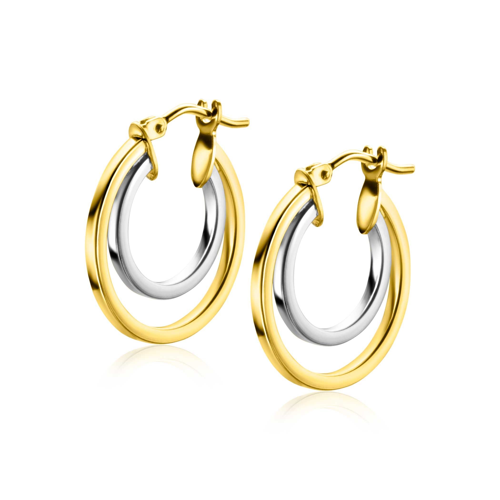 ZINZI 14K Gouden Oorbellen ZGO335 18mm