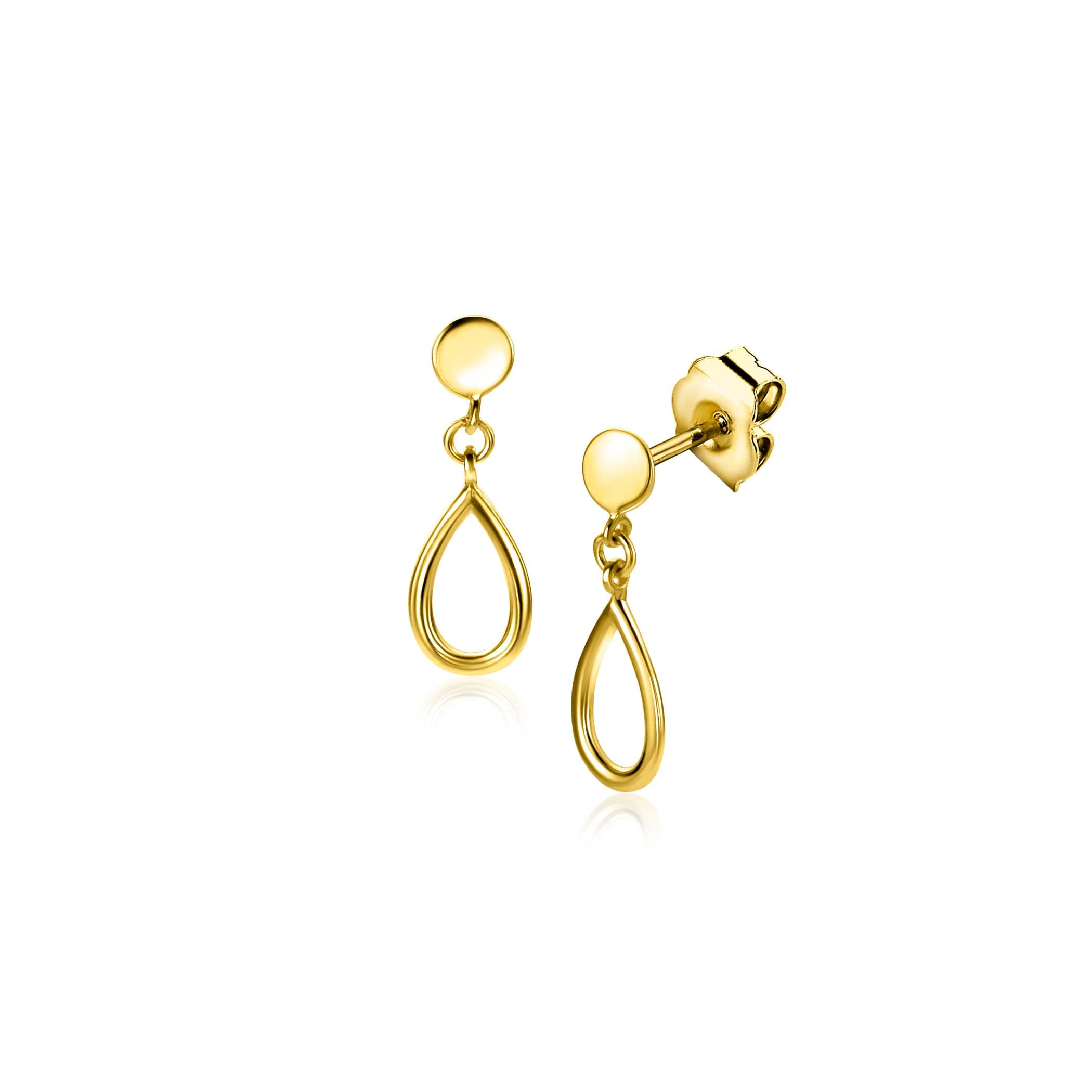 ZINZI 14K Gouden Oorknoppen ZGO521 zilver oorbellen