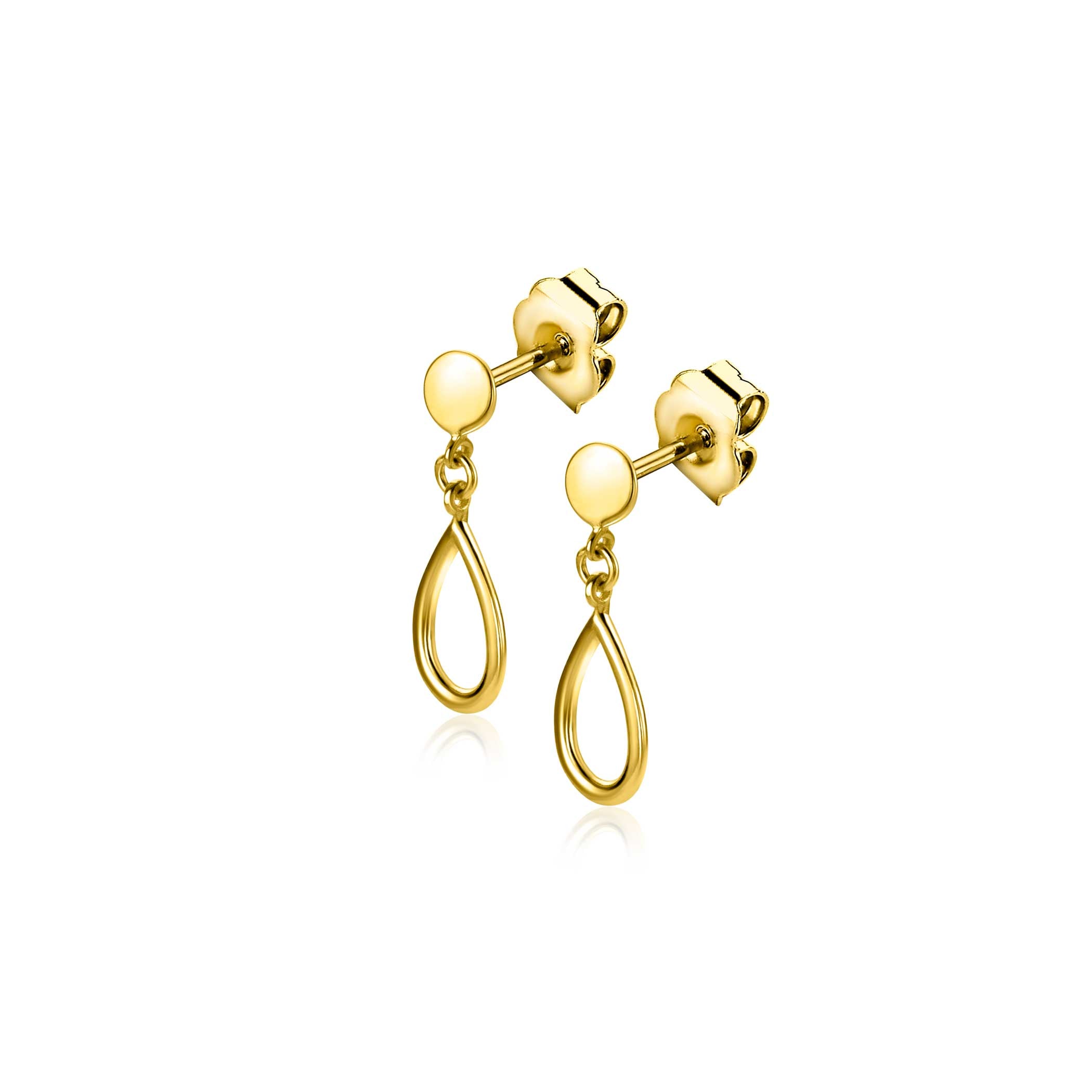ZINZI 14K Gouden Oorknoppen ZGO521 zilver oorbellen