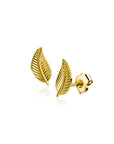 Zinzi Gold 14 krt gouden veer oorknoppen ZGO522
