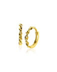 Zinzi Gold 14 krt gouden oorringen met gedraaide buis en luxe scharniersluiting 13 x 2mm ZGO525