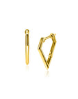 Zinzi Gold 14 krt gouden oorringen in diamantsvorm met scharniersluiting 16 x 2mm ZGO526