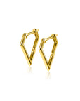 Zinzi Gold 14 krt gouden oorringen in diamantsvorm met scharniersluiting 16 x 2mm ZGO526