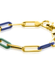 Zinzi gold plated zilveren armband met paperclip 19cm ZIA2455, exclusief en kwalitatief hoogwaardig. Ontdek nu!