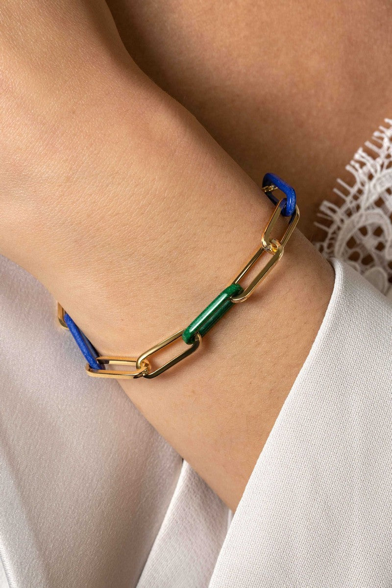 Zinzi gold plated zilveren armband met paperclip 19cm ZIA2455, exclusief en kwalitatief hoogwaardig. Ontdek nu!