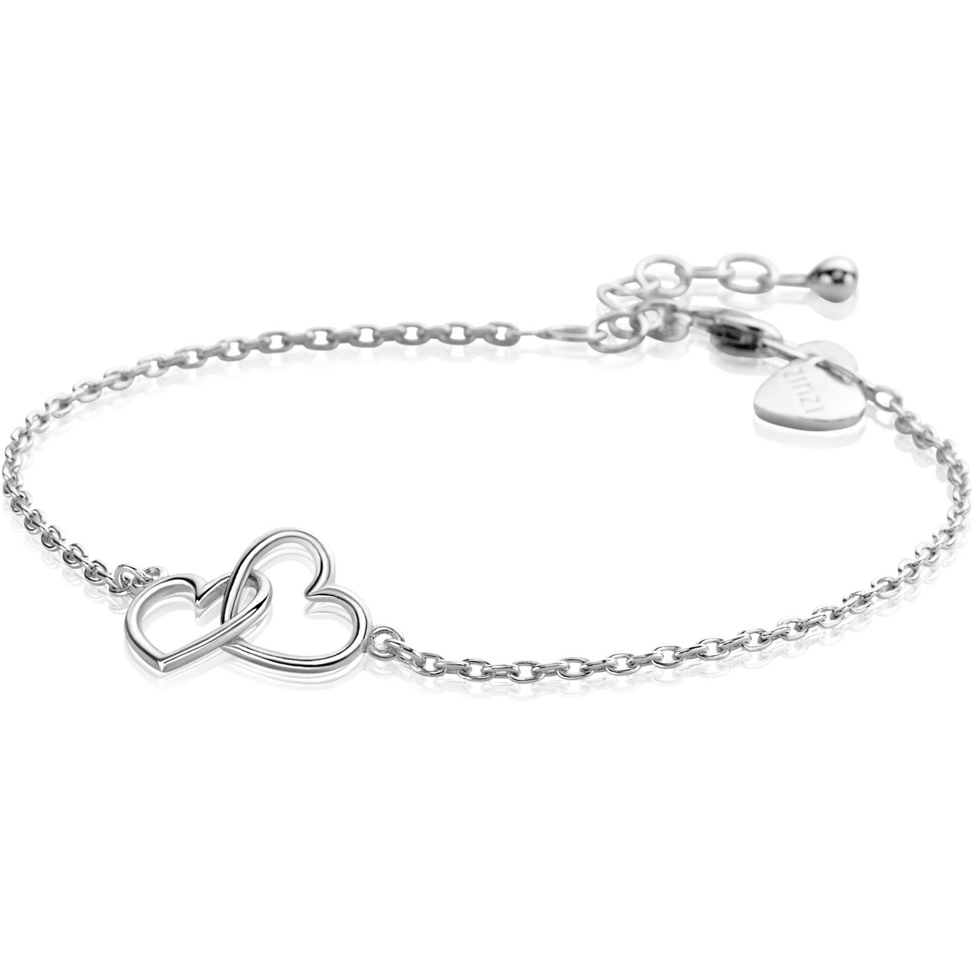 Zinzi Zilveren Armband met Twee Verbonden Hartjes ZIA2513, exclusief en kwalitatief hoogwaardig. Ontdek nu!