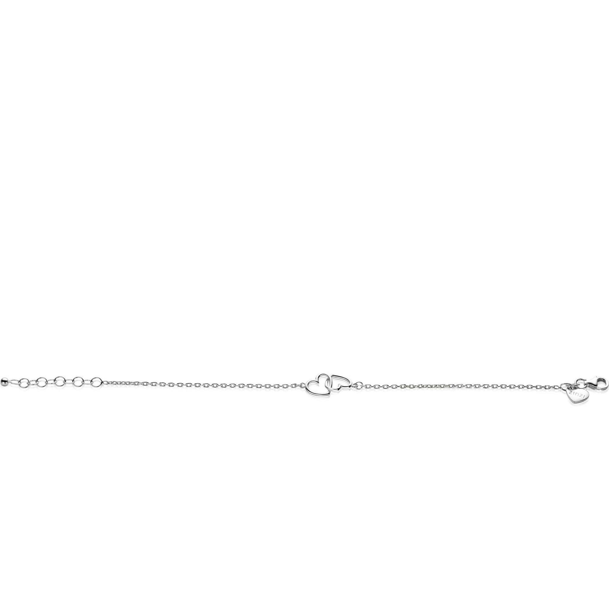 Zinzi Zilveren Armband met Twee Verbonden Hartjes ZIA2513, exclusief en kwalitatief hoogwaardig. Ontdek nu!