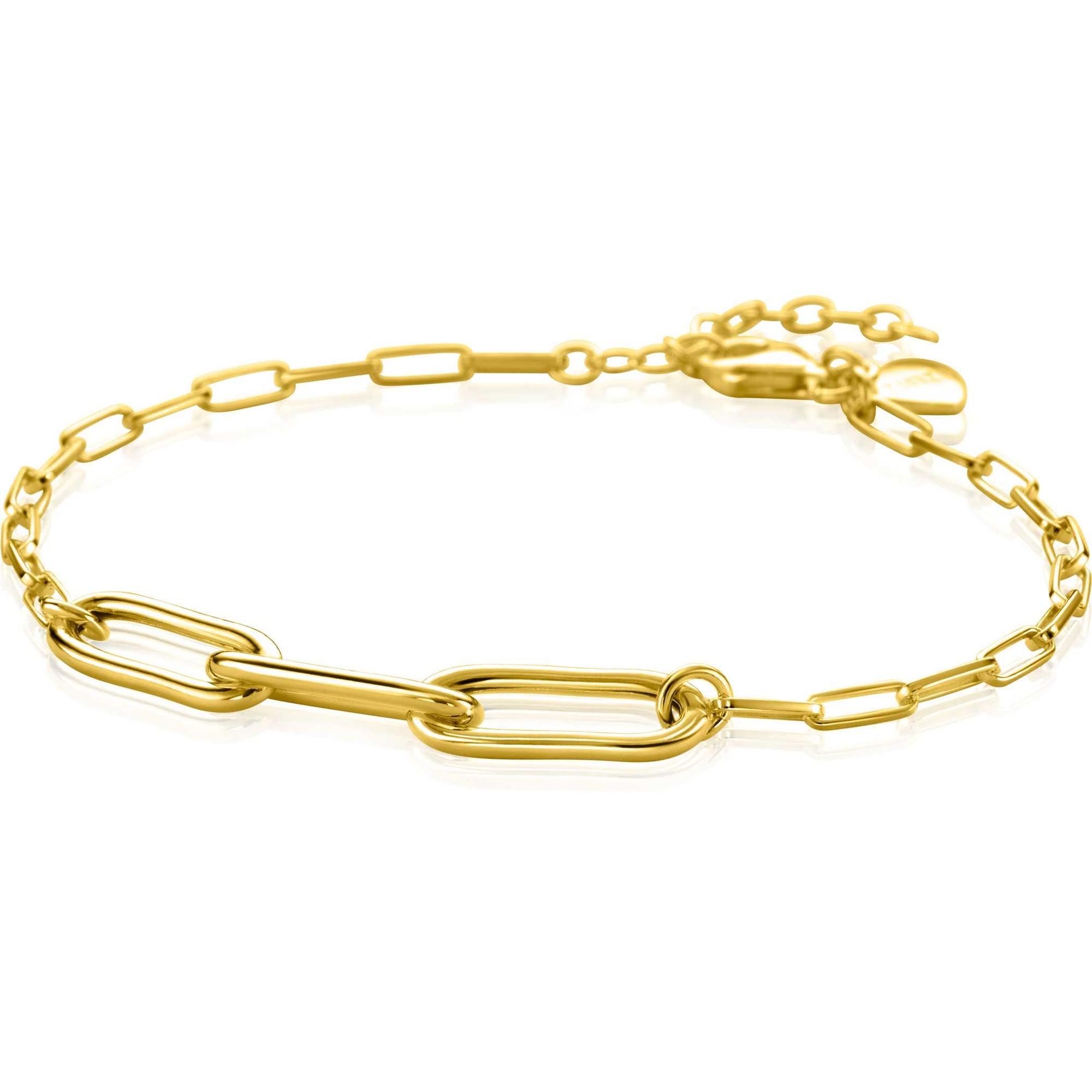 Zinzi Gold Plated Zilveren Armband met Elegante Ovale Schakels ZIA2522, exclusief en kwalitatief hoogwaardig. Ontdek nu!