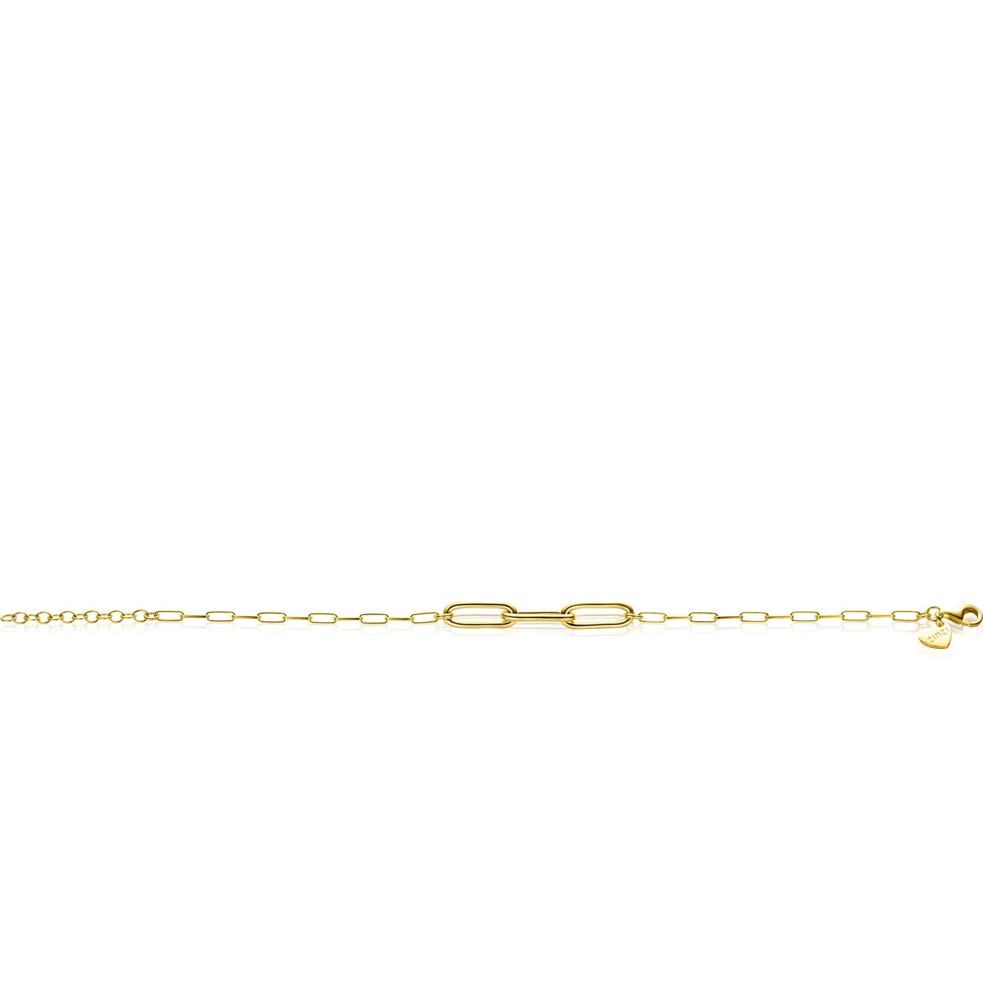 Zinzi Gold Plated Zilveren Armband met Elegante Ovale Schakels ZIA2522, exclusief en kwalitatief hoogwaardig. Ontdek nu!