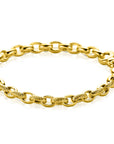 ZINZI gold plated zilveren brede schakelarmband (6mm) 20cm ZIA2638