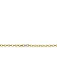 ZINZI gold plated zilveren schakel armband met een ronde schakel bezet met witte zirkonia's 6mm breed 19cm ZIA2664 - PansiteNederland.nl
