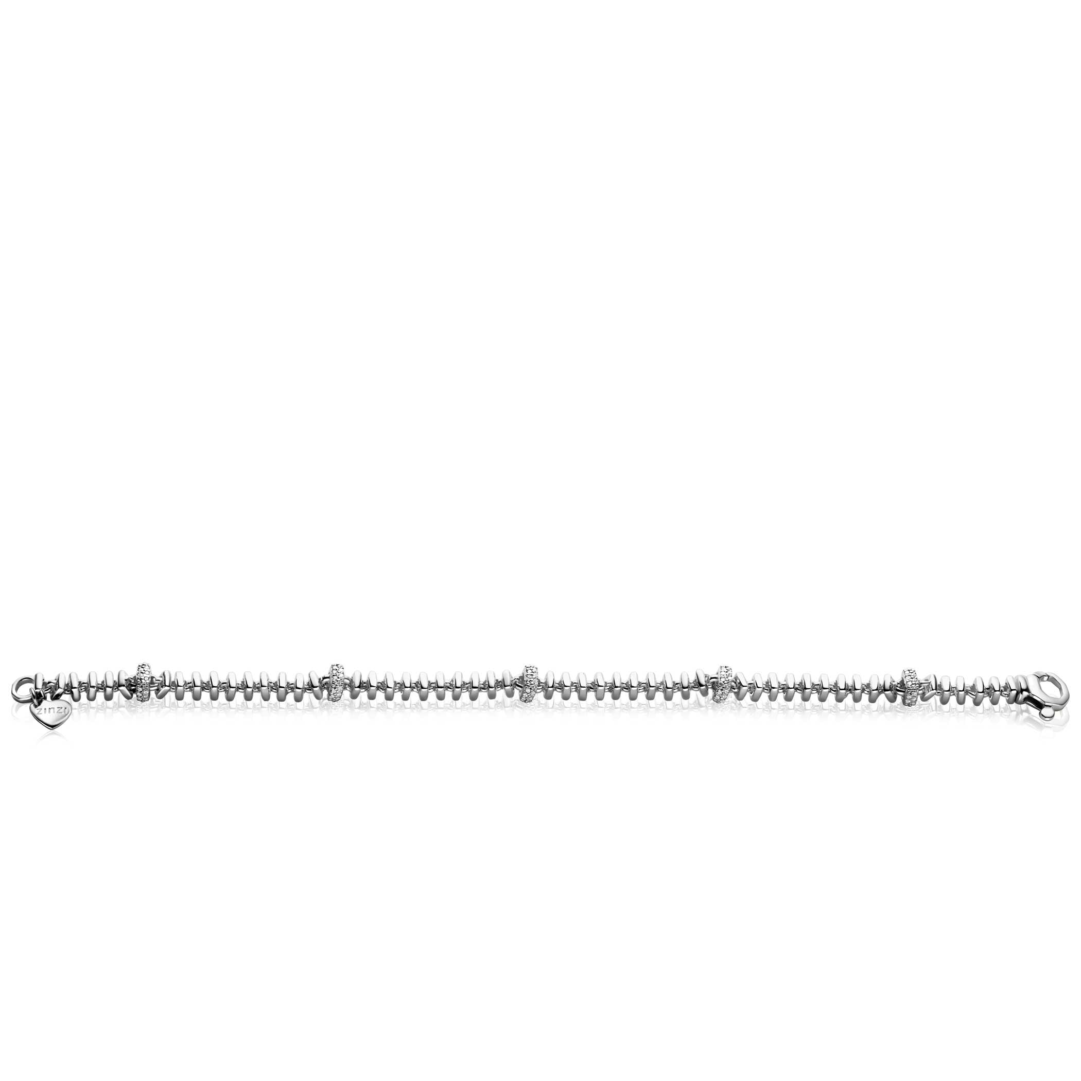 ZINZI Zilveren Armband met Witte Zirkonia - ZIA2678
