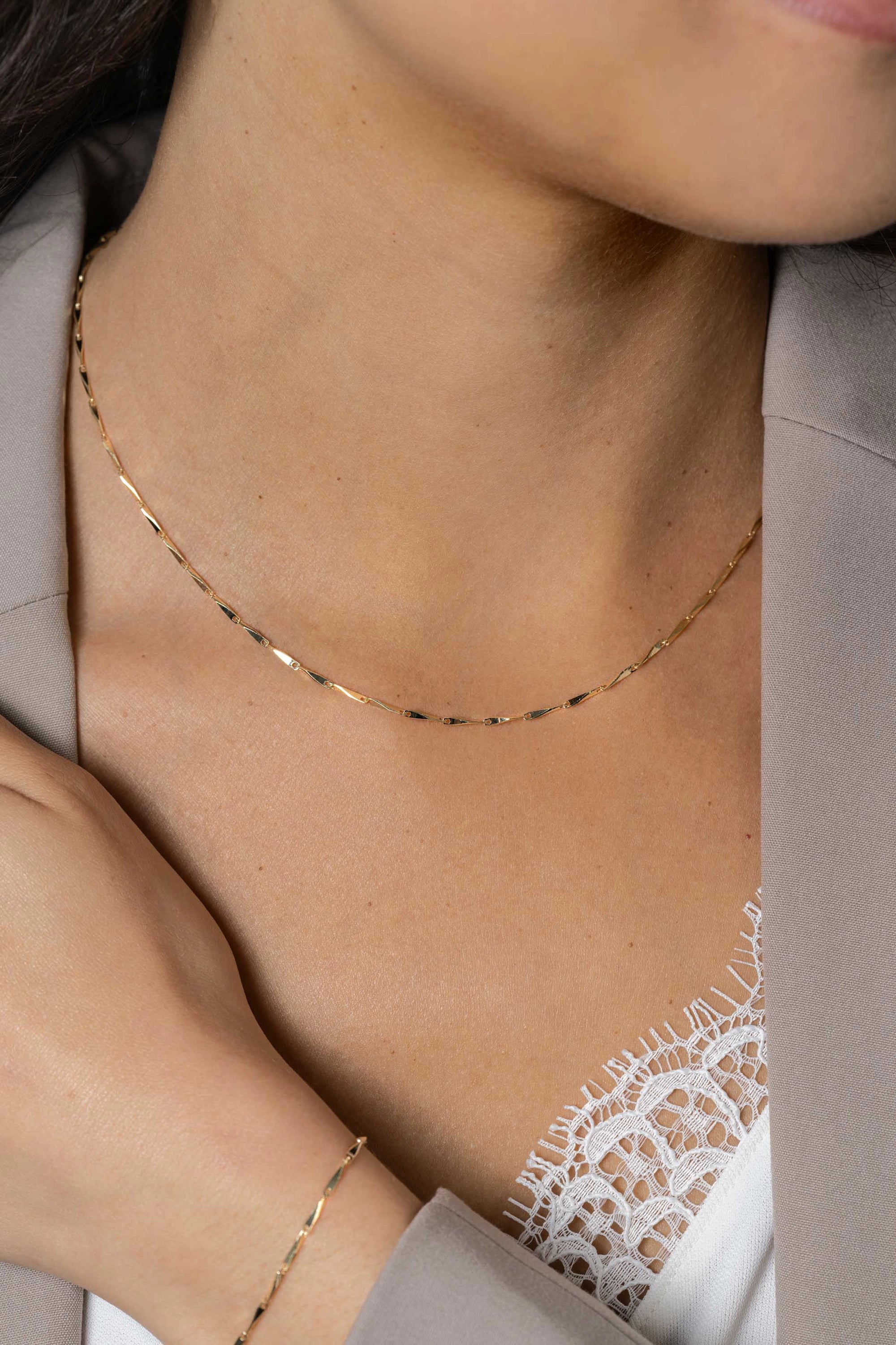 ZINZI Verguld Zilveren Ketting ZIC2414G