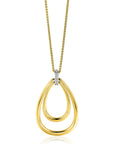 Zinzi gold plated zilveren ketting met luxe ovale hanger 45mm 70cm ZIC2489Y, exclusief en kwalitatief hoogwaardig. Ontdek nu!