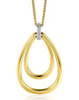 Zinzi gold plated zilveren ketting met luxe ovale hanger 45mm 70cm ZIC2489Y, exclusief en kwalitatief hoogwaardig. Ontdek nu!