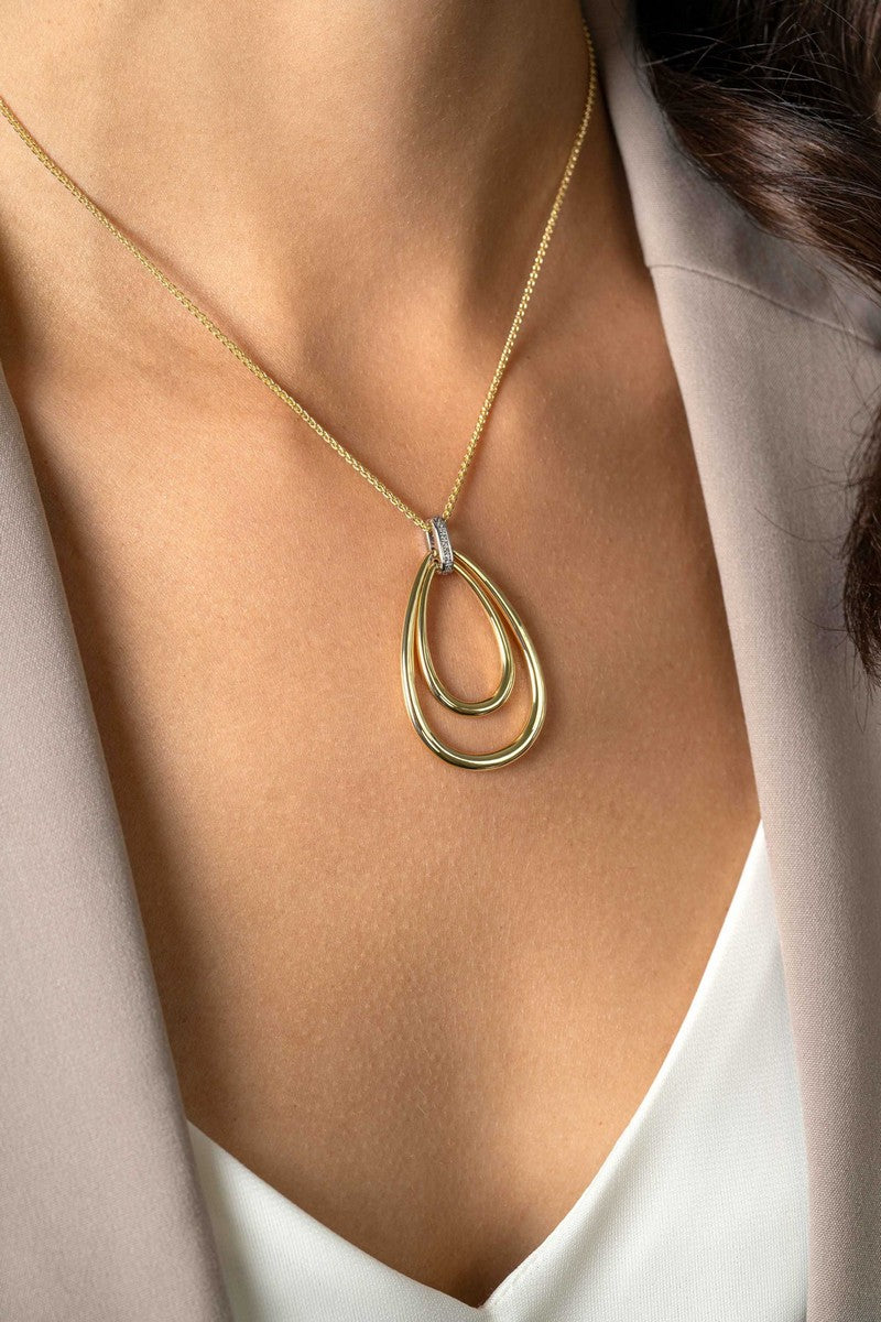 Zinzi gold plated zilveren ketting met luxe ovale hanger 45mm 70cm ZIC2489Y, exclusief en kwalitatief hoogwaardig. Ontdek nu!