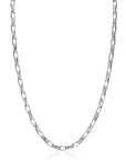 ZINZI zilveren stoere schakelketting 45cm met rechthoekige schakels 3,8mm breed ZIC2514 - PansiteNederland.nl
