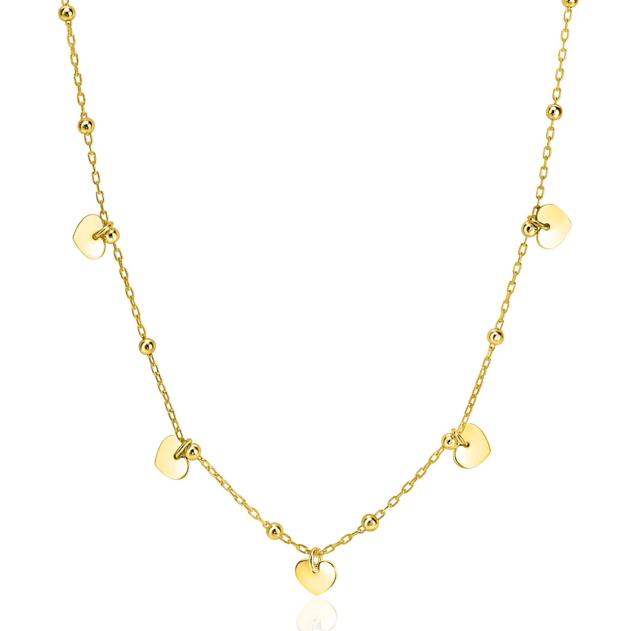 ZINZI Verguld Zilveren Ketting 42-45cm - ZIC2531G