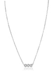 ZINZI zilveren ketting met drie zeshoek-zettingen bezet met witte zirkonia's 42-45cm ZIC2543 - PansiteNederland.nl