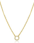 Zinzi Gold Plated Zilveren Ketting met Open Rondje en Witte Zirkonia's 45cm ZIC2550Y, exclusief en kwalitatief hoogwaardig. Ontdek nu!