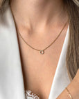 Zinzi Gold Plated Zilveren Ketting met Open Rondje en Witte Zirkonia's 45cm ZIC2550Y, exclusief en kwalitatief hoogwaardig. Ontdek nu!