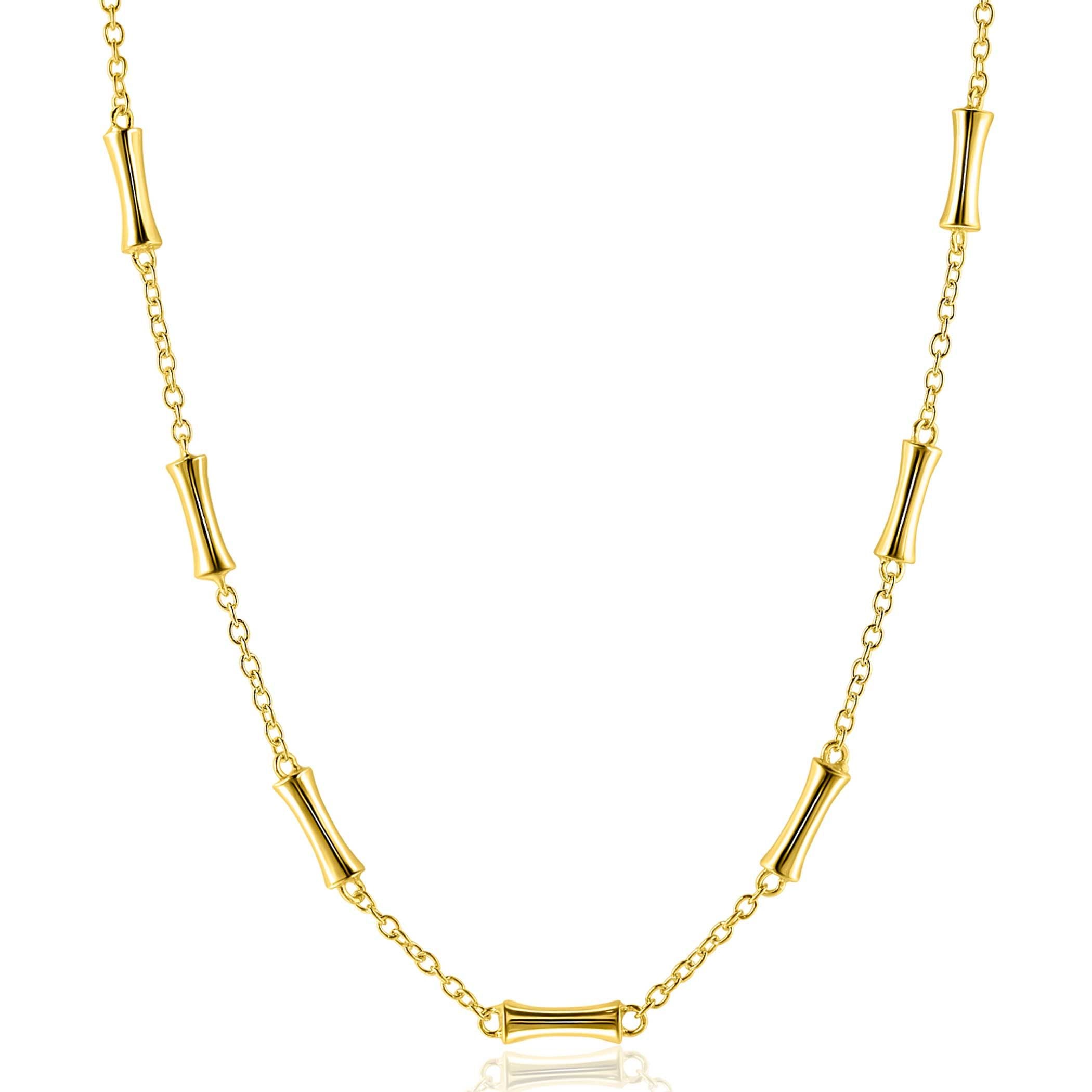 ZINZI Verguld Zilveren Ketting 40-45 cm - ZIC2577G