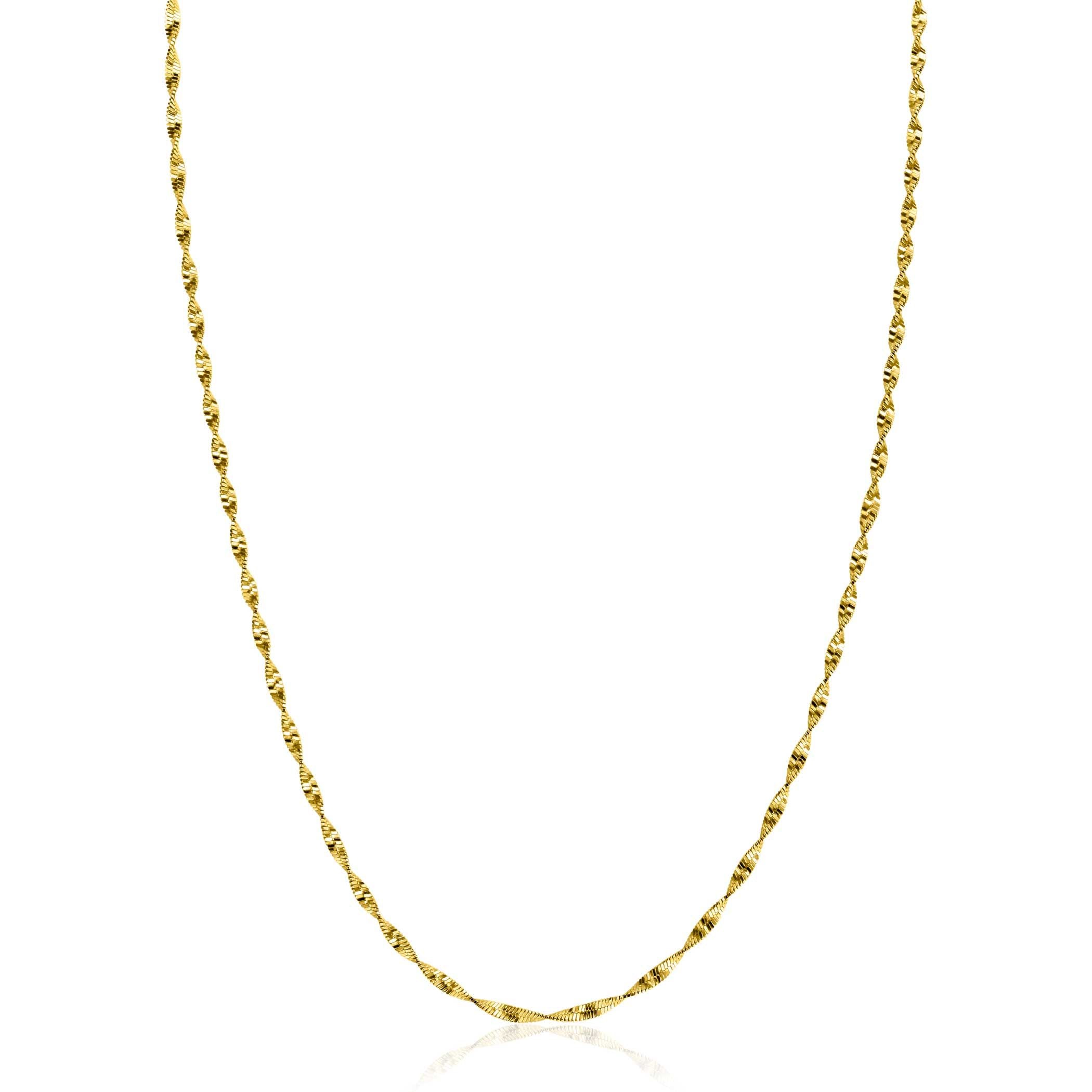 ZINZI Verguld Zilveren Ketting 43-45cm - ZIC2585G