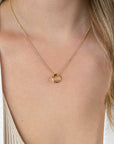 ZINZI gold plated zilveren bolletjes ketting met gladde hanger in ronde organische vorm 45-48cm ZIC2611G - PansiteNederland.nl