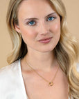 ZINZI gold plated zilveren bolletjes ketting met gladde hanger in ronde organische vorm 45-48cm ZIC2611G - PansiteNederland.nl