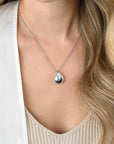 ZINZI zilveren jasseron ketting 45cm met luxe grote druppelvormige hanger (24mm) ZIC2637 - PansiteNederland.nl