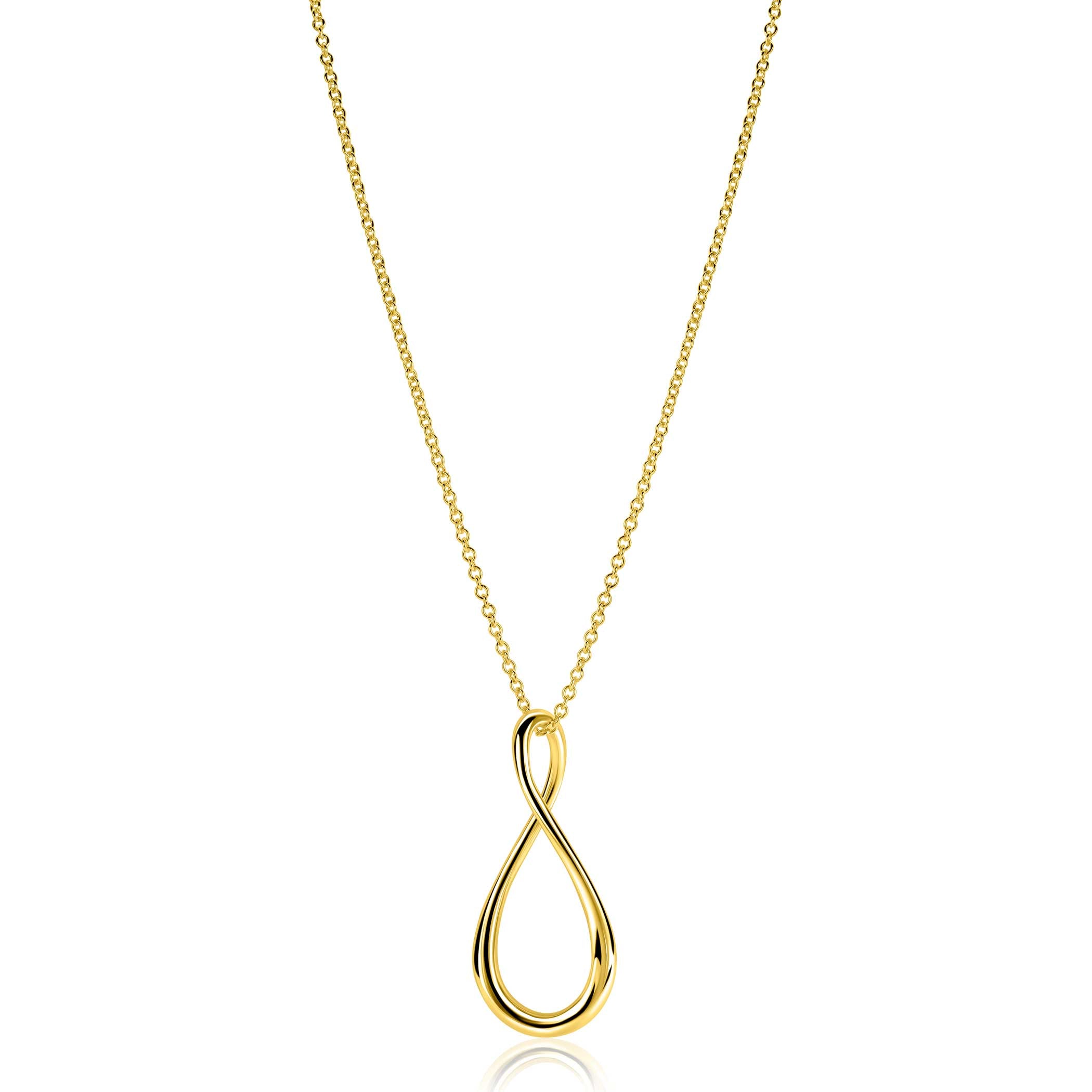 ZINZI Verguld Zilveren Ketting 60 cm - ZIC2675G
