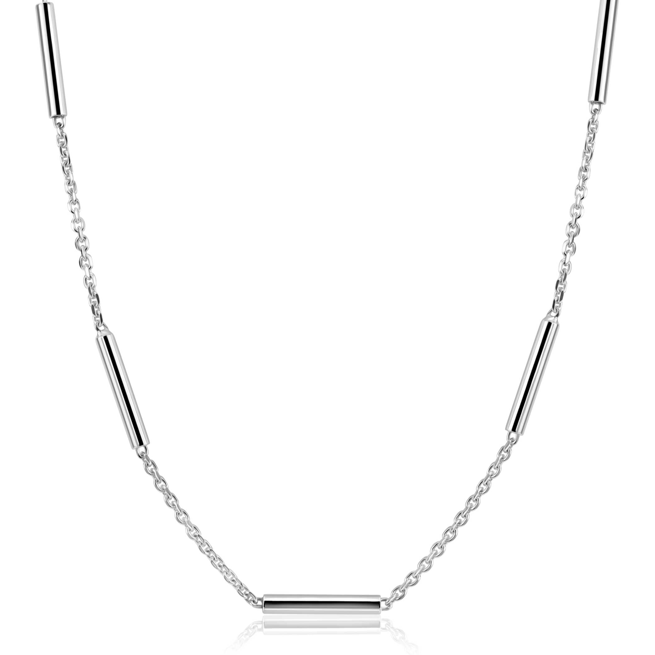 ZINZI Zilveren Ketting 42-45 cm - ZIC2800