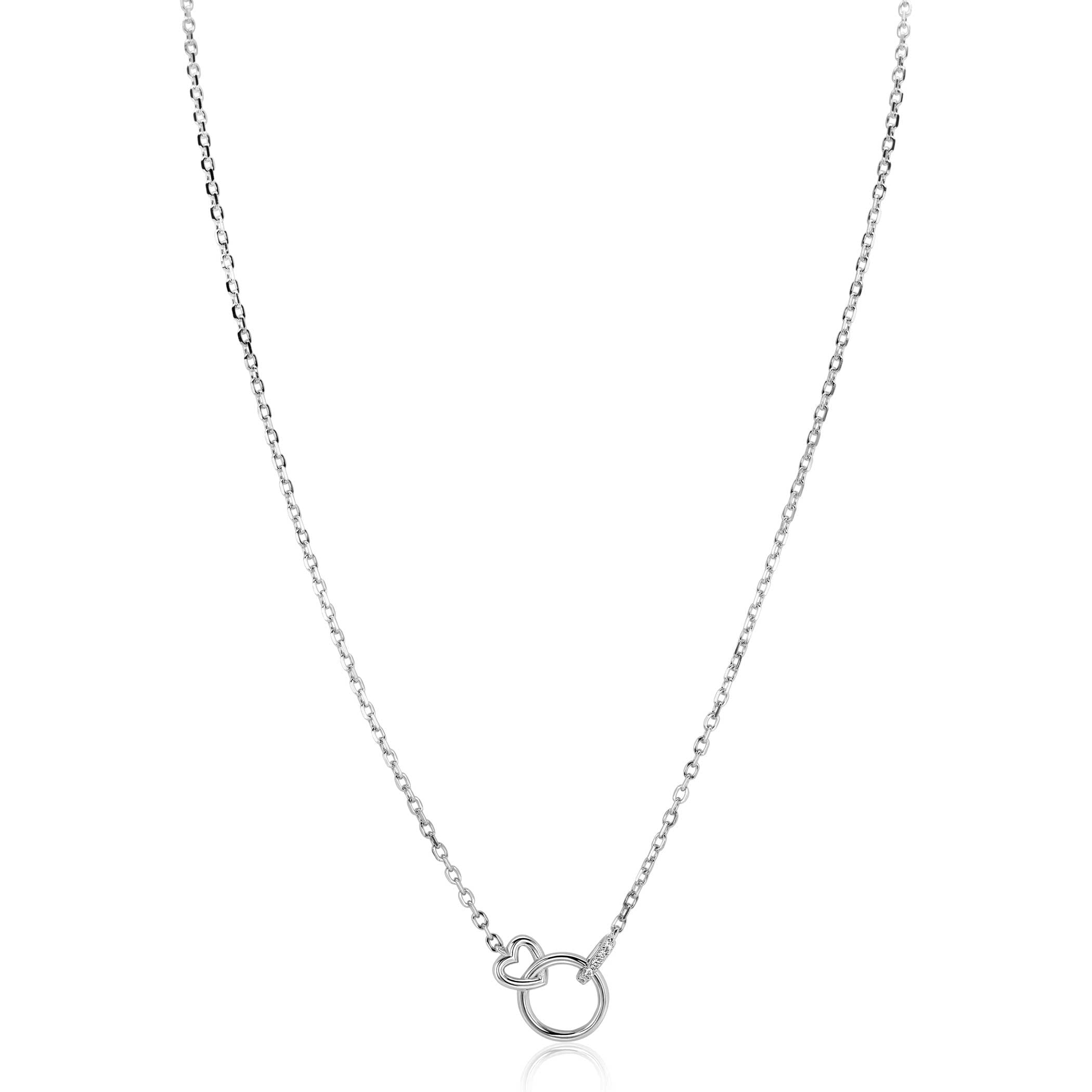 ZINZI Zilveren Ketting 42-45 cm - ZIC2811