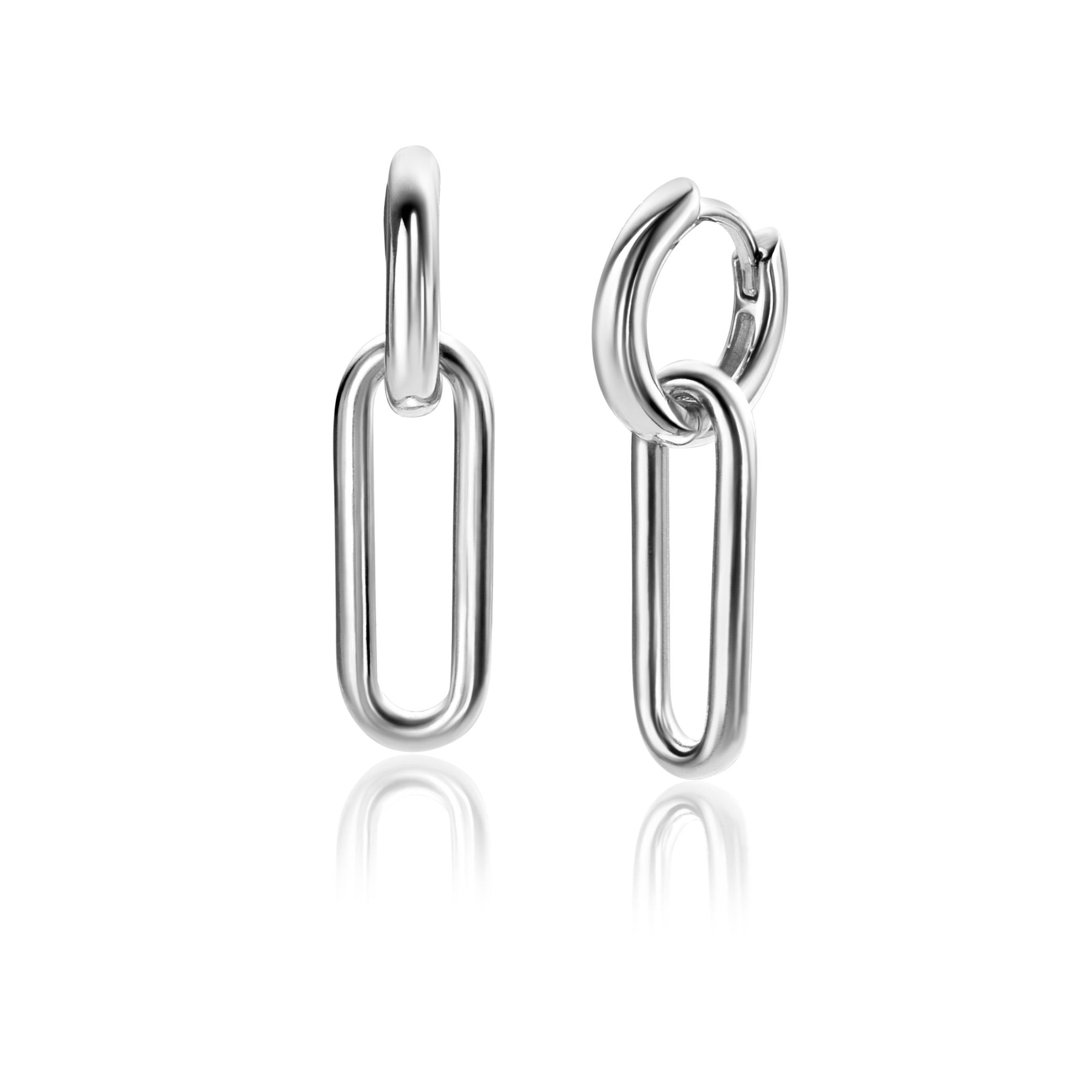 Zinzi Zilveren Oorbedels Paperclip Glad 20mm - ZICH2415, exclusief en kwalitatief hoogwaardig. Ontdek nu!