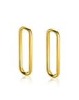 Zinzi Gold Plated Zilveren Oorbedels Paperclip Glad 28mm - ZICH2416G (zonder oorringen), exclusief en kwalitatief hoogwaardig. Ontdek nu!