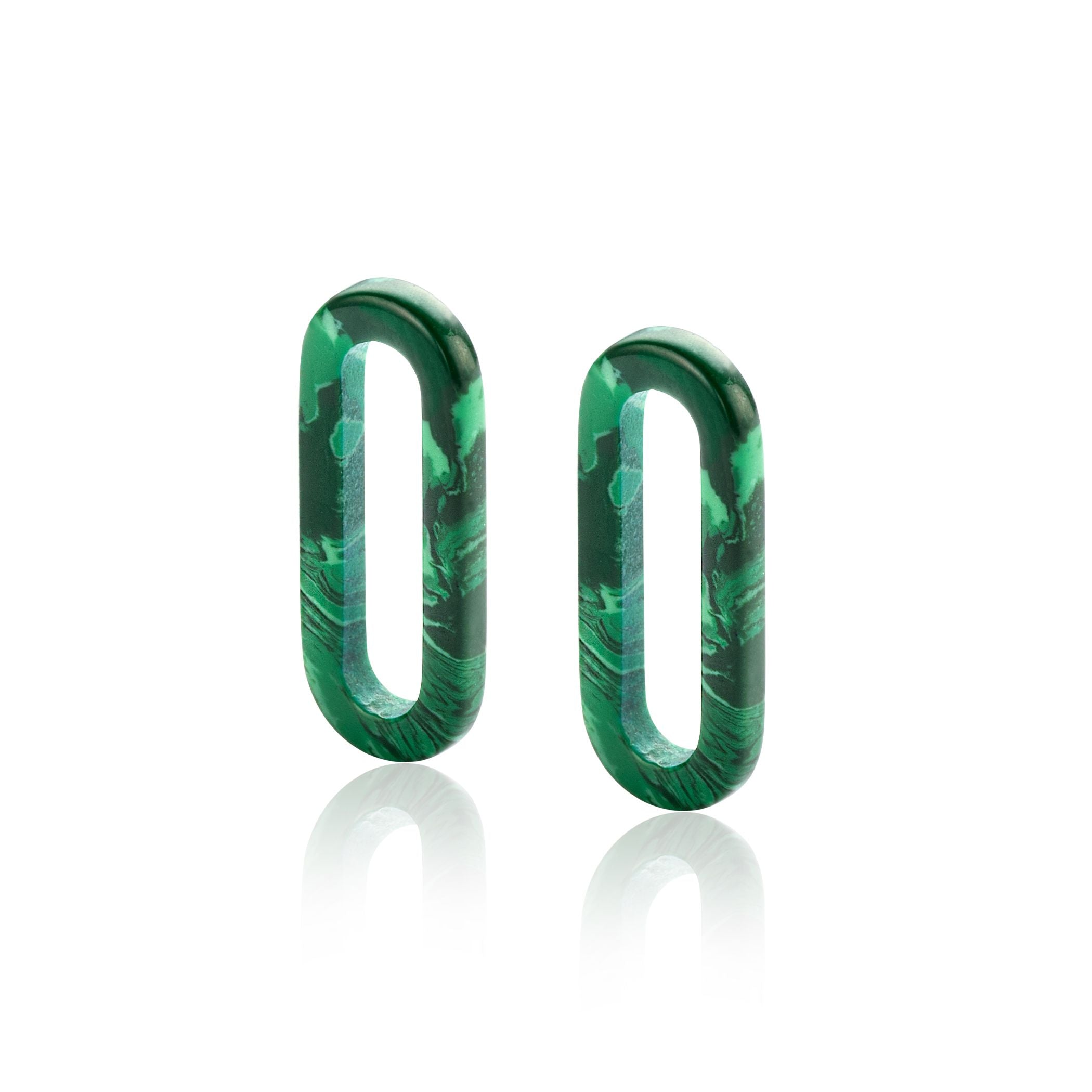 ZINZI Edelsteen Oorbedels met Groene Kleursteen - ZICH2455G