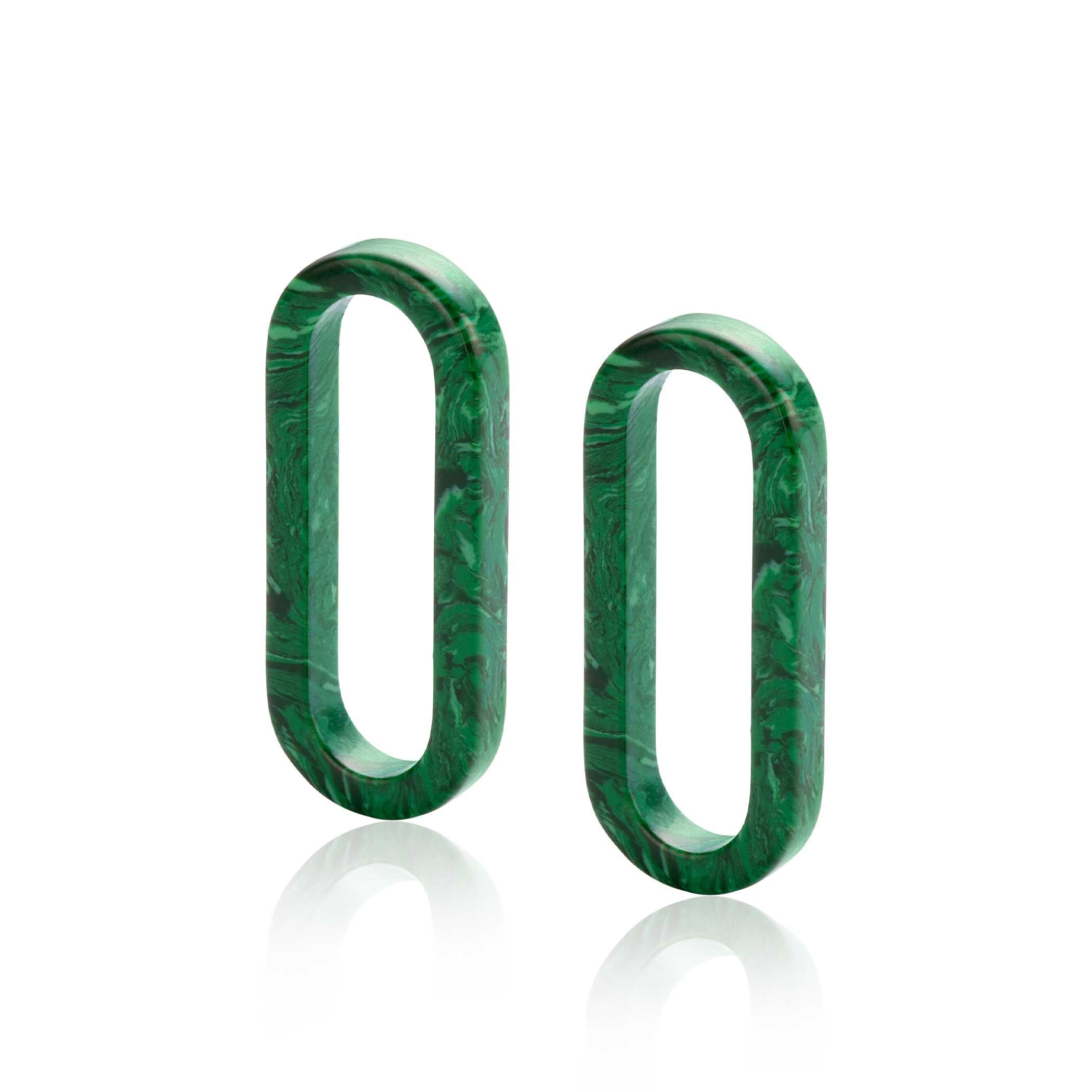 ZINZI Edelsteen Oorbedels met Groene Kleursteen - ZICH2456G