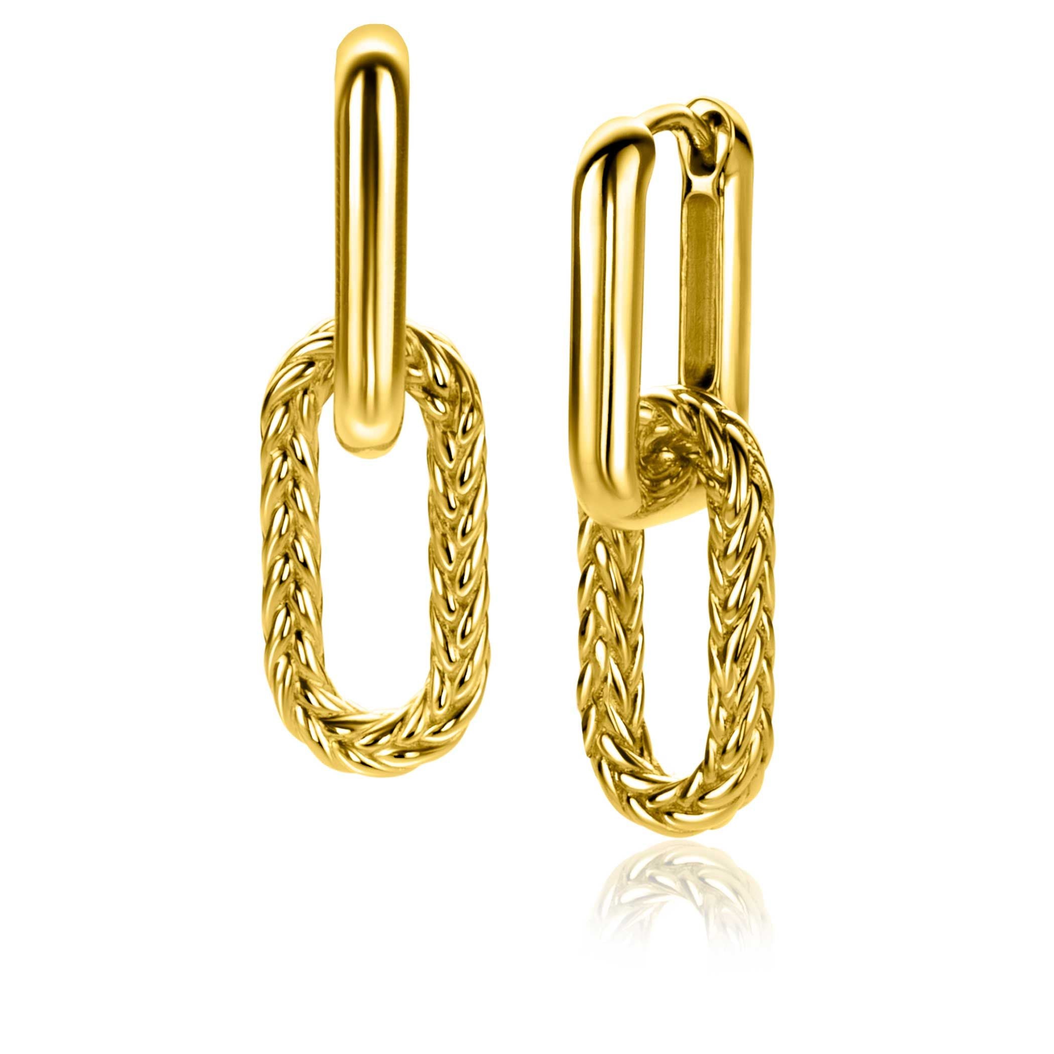 ZINZI Verguld Zilveren Oorbedels 20 mm - ZICH2553G