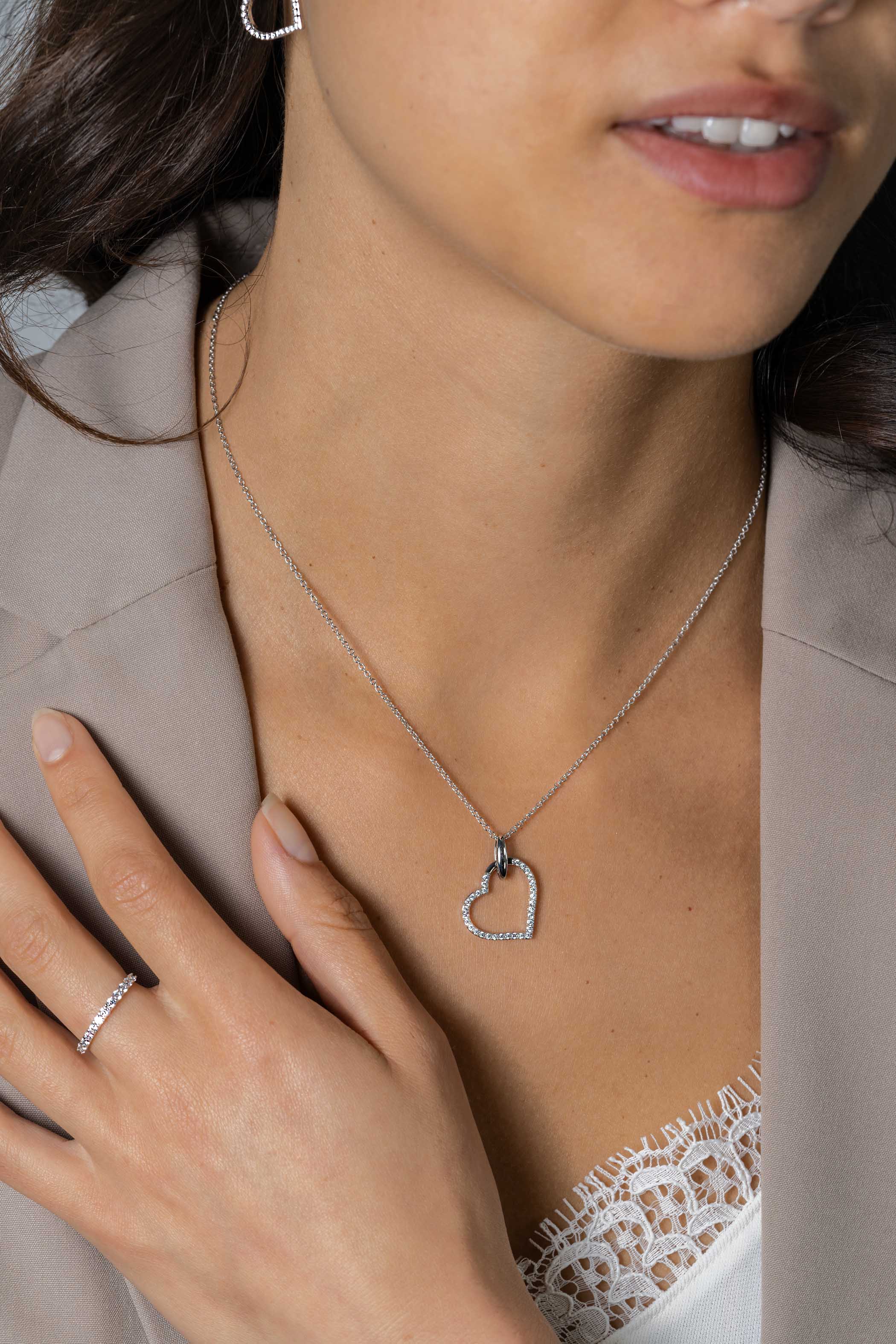 ZINZI Zilveren Hanger met Witte Zirkonia ZIH2447