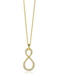 Zinzi Gold Plated Zilveren Hanger Infinity 35mm met Witte Zirkonia's - ZIH2570Y, exclusief en kwalitatief hoogwaardig. Ontdek nu!