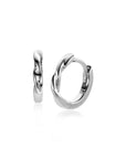 ZINZI zilveren oorringen met gedraaide buis 12 x 2mm ZIO2321