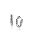 ZINZI zilveren oorringen met gedraaide buis van 2mm breed, met luxe klapsluiting ZIO2545 - 12mm